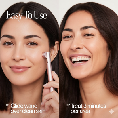 4-in-1 SensifyGlow Skincare Wand with Red Light Therapy